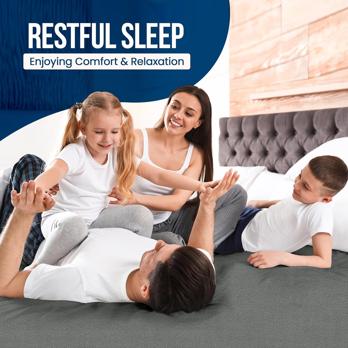 Utopia Bedding Twin XL Mattress Protector - Waterproof Terry Cover with Deep Pockets | Soft & Breathable Gray