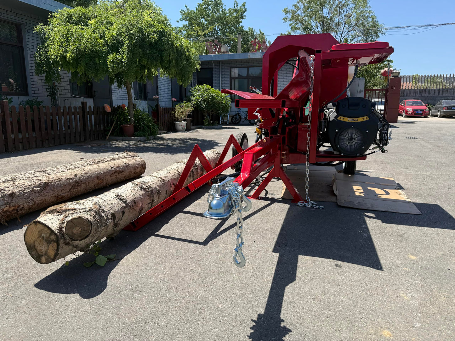 27T Firewood Processor with 739cc RATO Engine, 17.32″ Max Cut, 20″ Chainsaw, 6-Way Wedge, Log Lifter & 3M Conveyor – Full Hydraulic Control – Easy to Use for Home, Farm, Small Business