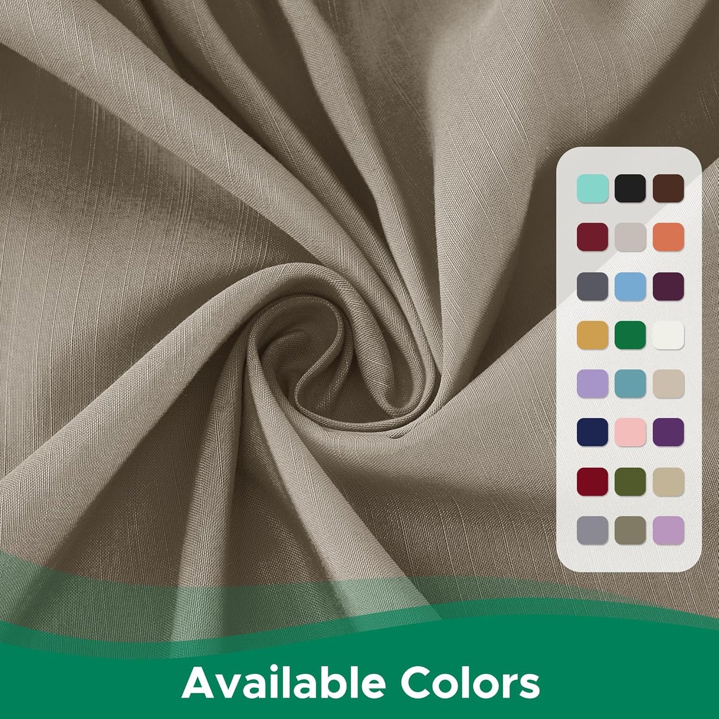 Biscaynebay Wrap Around Bed Skirts for Full & Full XL Beds, 15" Drop, Taupe