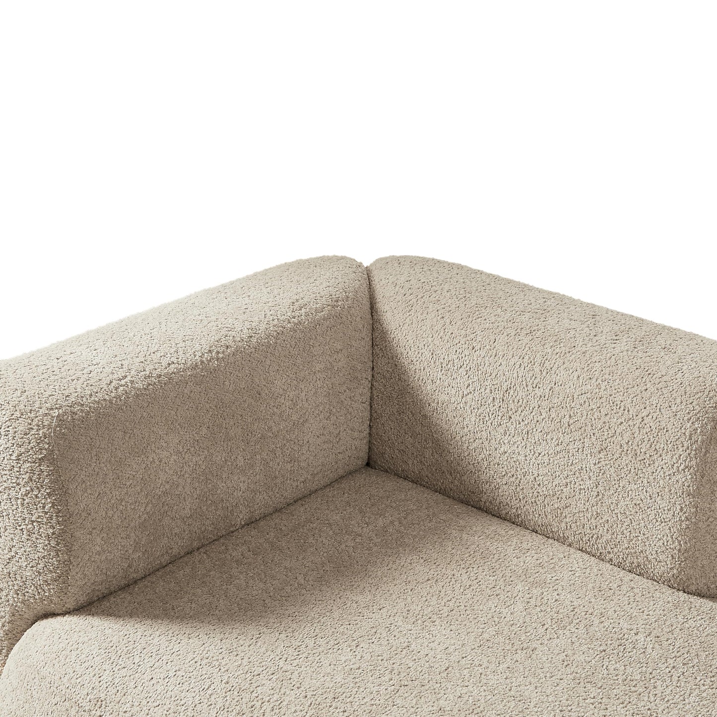 ERYE Boucle Upholstered Right Facing Chaise Lounge Indoor for Living Room Bedroom,Comfy Single Chaise Lounge Modern Leisure Recliner Sleeper Sofa Daybed, Easy Assemble