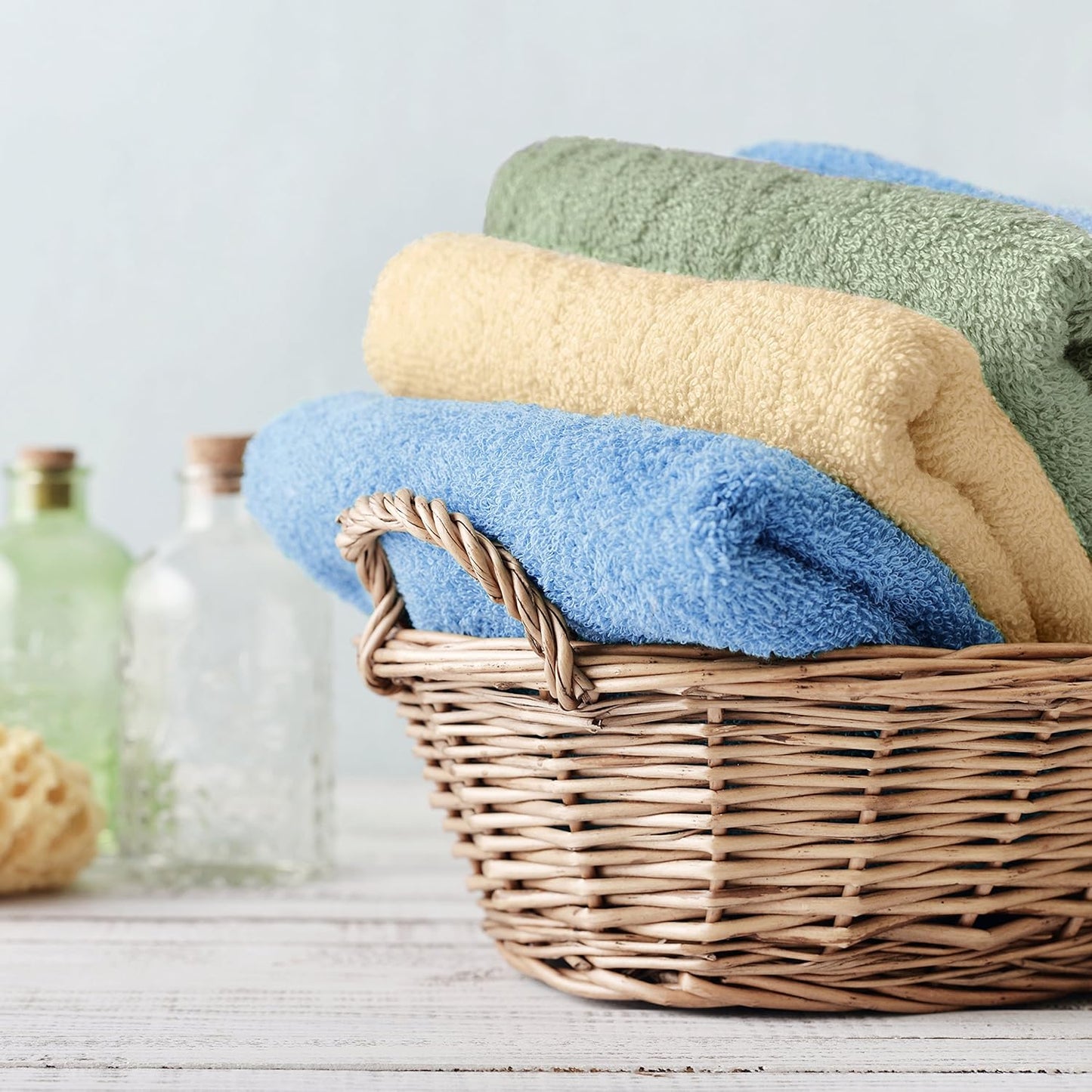 7-Pack 100% 27" 52" CrystalTowels Bath Towels - Extra-Absorbent - Cotton - x