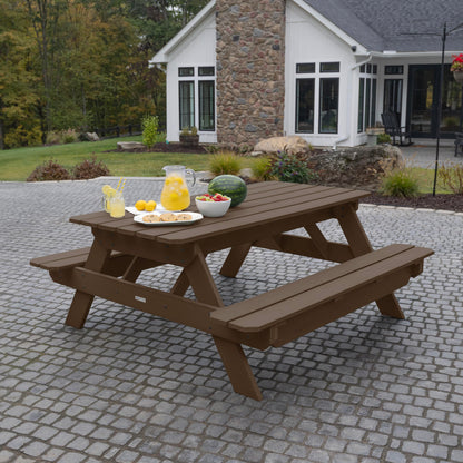 Highwood Hometown Picnic Table, 6 Foot, Weathered Acorn