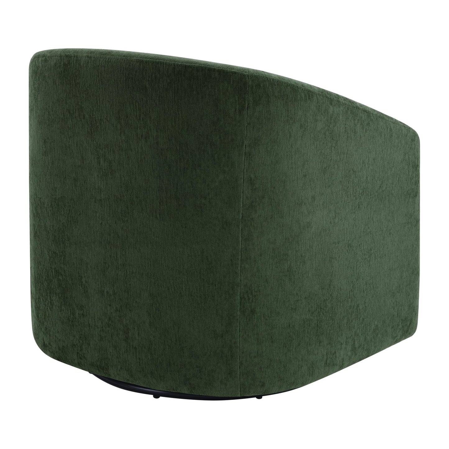 OSP Home Furnishings Parker Upholstered Swivel Tub Accent Chair, Green Fabric