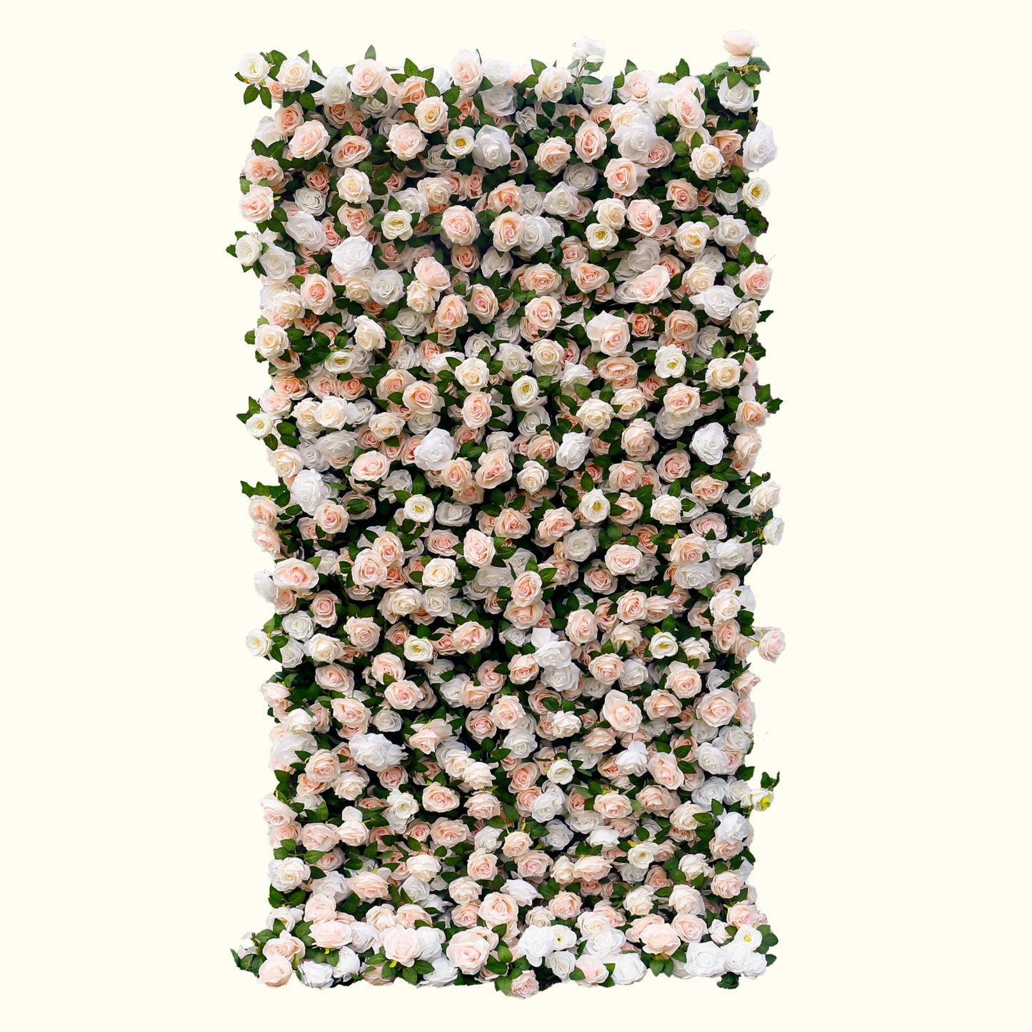 Artificial Flower Wall Panels 4Ft x 8Ft, 5D Silk Wedding Flower Wall, Photo Booth Flower Backdrop for Wedding, Baby Shower & Bridal Shower Decor (4×8 ft White&Pink – Panel Only)