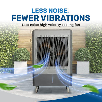 Hessaire 5300 CFM 3-Speed Portable Evaporative Cooler (Swamp Cooler) for 1600 square feet