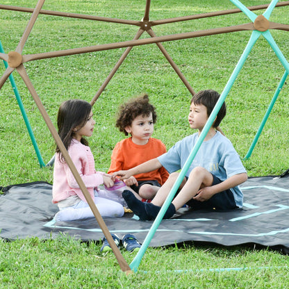 Merax 12FT Climbing Dome with Hammock, Outdoor Geometric Dome Climber Play Center for Kids 3-10 Supporting 1000 lbs, Easy Assembly Jungle Gym