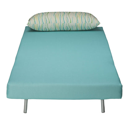 Cortesi Home Savion Convertible Accent Chair futon, Aqua Blue