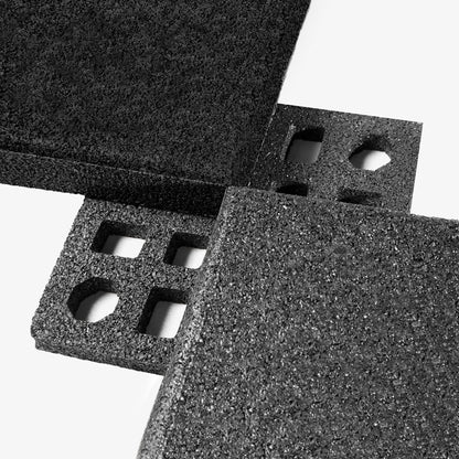 IncStores 2.5 Inch Thick Jamboree Rubber Interlocking Floor 2' x 2' Tiles | Heavy Duty Rubber Outdoor Tiles to Build Better Playgrounds at Homes, Schools, and Daycares | Black, 75 Tiles
