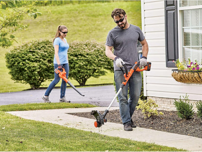 BLACK+DECKER 40V Max Cordless Sweeper & String Trimmer - Battery & Charger Included | Efficient Lawn Care