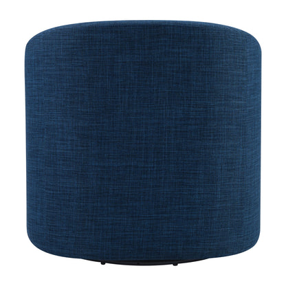 OSP Home Furnishings Parker Upholstered Swivel Tub Accent Chair, Navy Blue Fabric