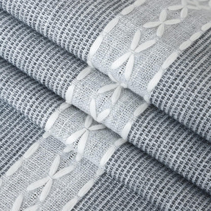 13x90inch Farmhouse Braided Striped Table Runner Rustic Embroidery Coffee Table Runners for Decorations Weddings