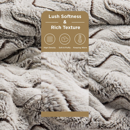 Bedsure Cozy Throw Blankets for Couch - Comfy Fuzzy Blankets and Throws，Warm Soft Plush Throws and Blankets for Sofa, Brown, 50x60 inches