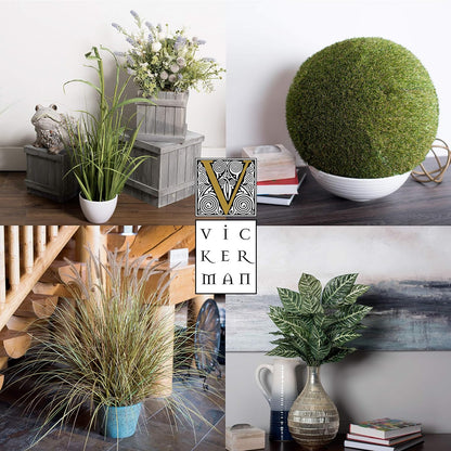 Vickerman Everyday 5" Artificial Mixed Gray Green Succulent Ball, Faux Floral Decor for Home or Office Arrangement