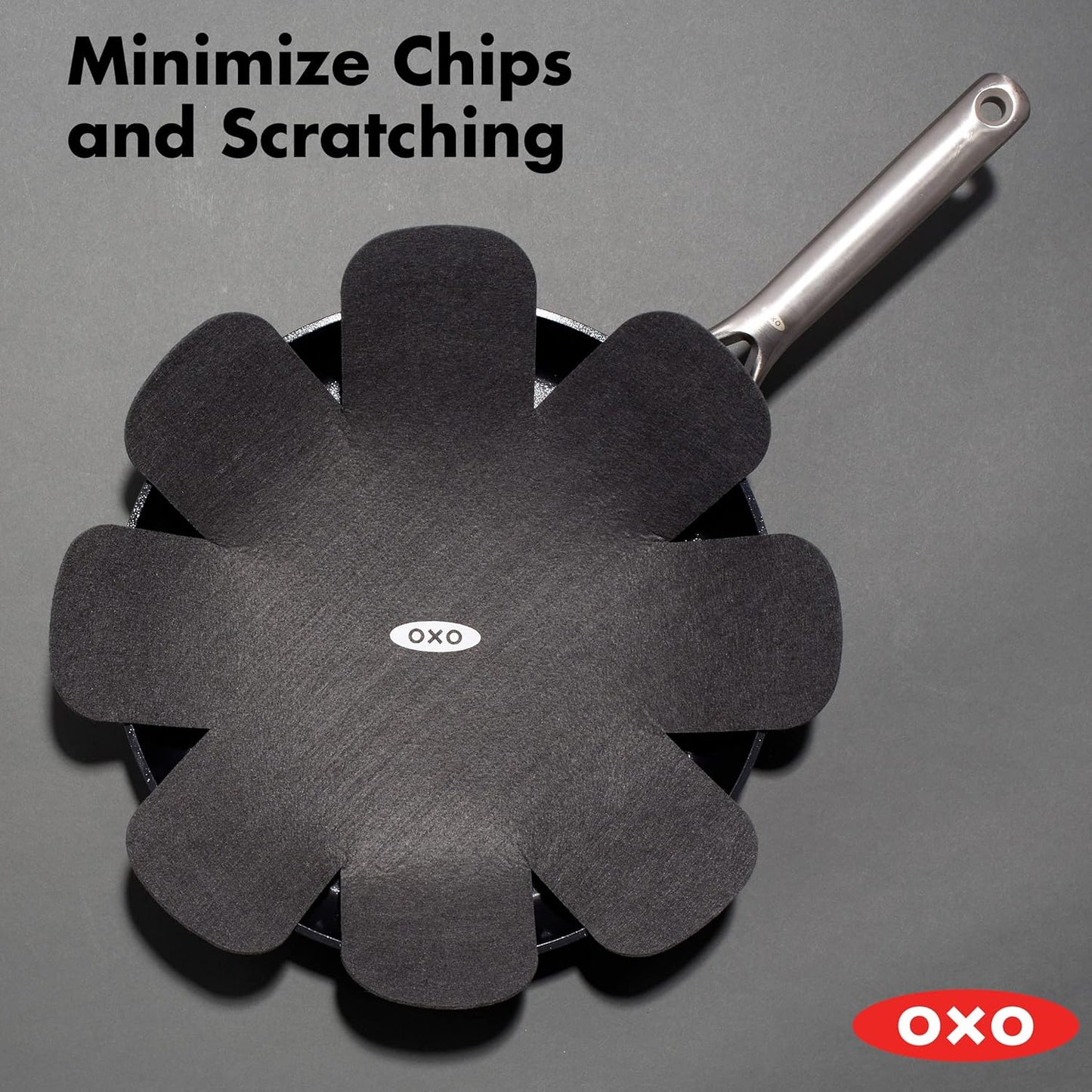 OXO 3 Piece Cookware Pan Protectors, Black