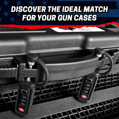 Cedar Mill TSA Approved Handgun Case Lock – Durable, Cut-Resistant Security TSA Locks for Gun Case, Pistol Case, Revolver Gun Case or Firearms – Child-Safe Trigger Locks for Rifles and Shotguns