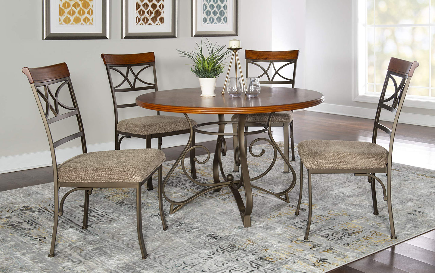 Powell Hamilton Dining 5 Piece Set, Medium Cherry