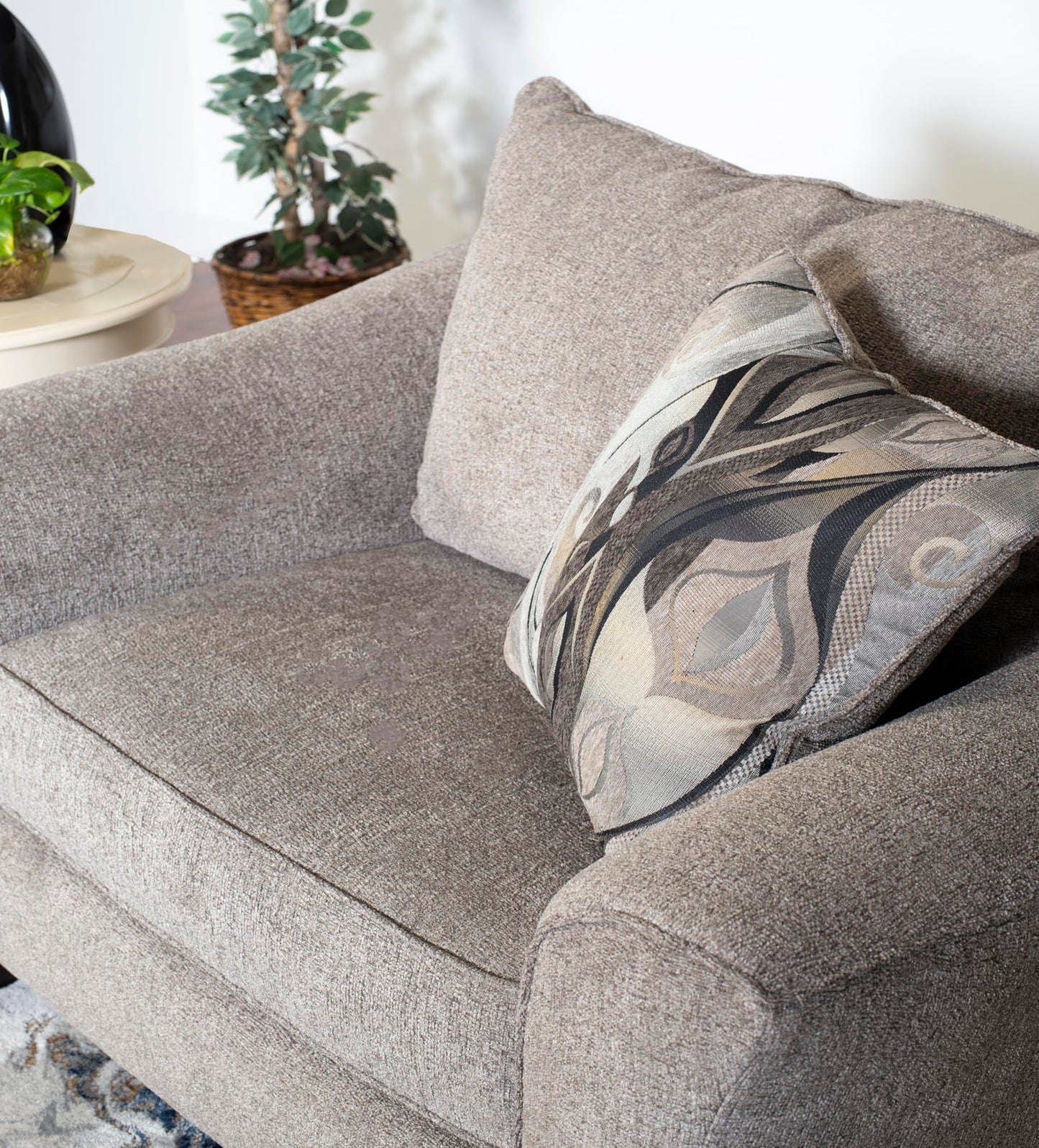 Roundhill Furniture Camaro Platinum Fabric Pillow Back Accent Chair