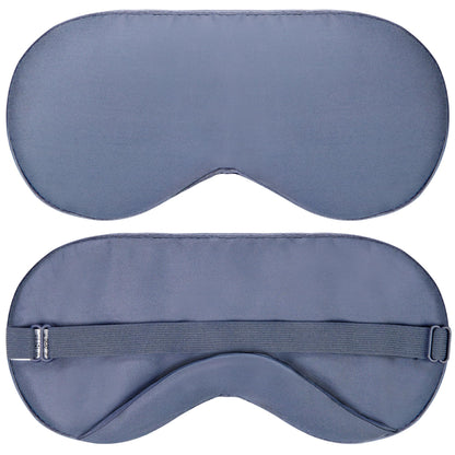 Sleep Mask - Navy Gray, 100% Bamboo Viscose - Eye Mask - Blackout Blindfold for Women & Men - Reusable Eye Cover for Travel - Comfortable, Lightweight & Contoured Sleeping Shades