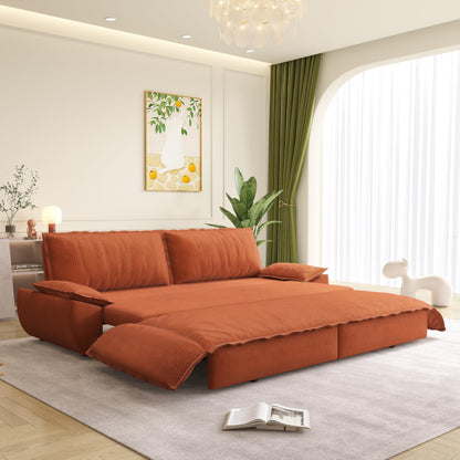 73.2" Oversized Convertible Loveseat Sleeper Sofa Bed for Living Room Queen Size Pull Out Sofabed, 3 in 1 Cloud Upholstered Pullout Lounge Sofa Couch with Pillow-top Armrest