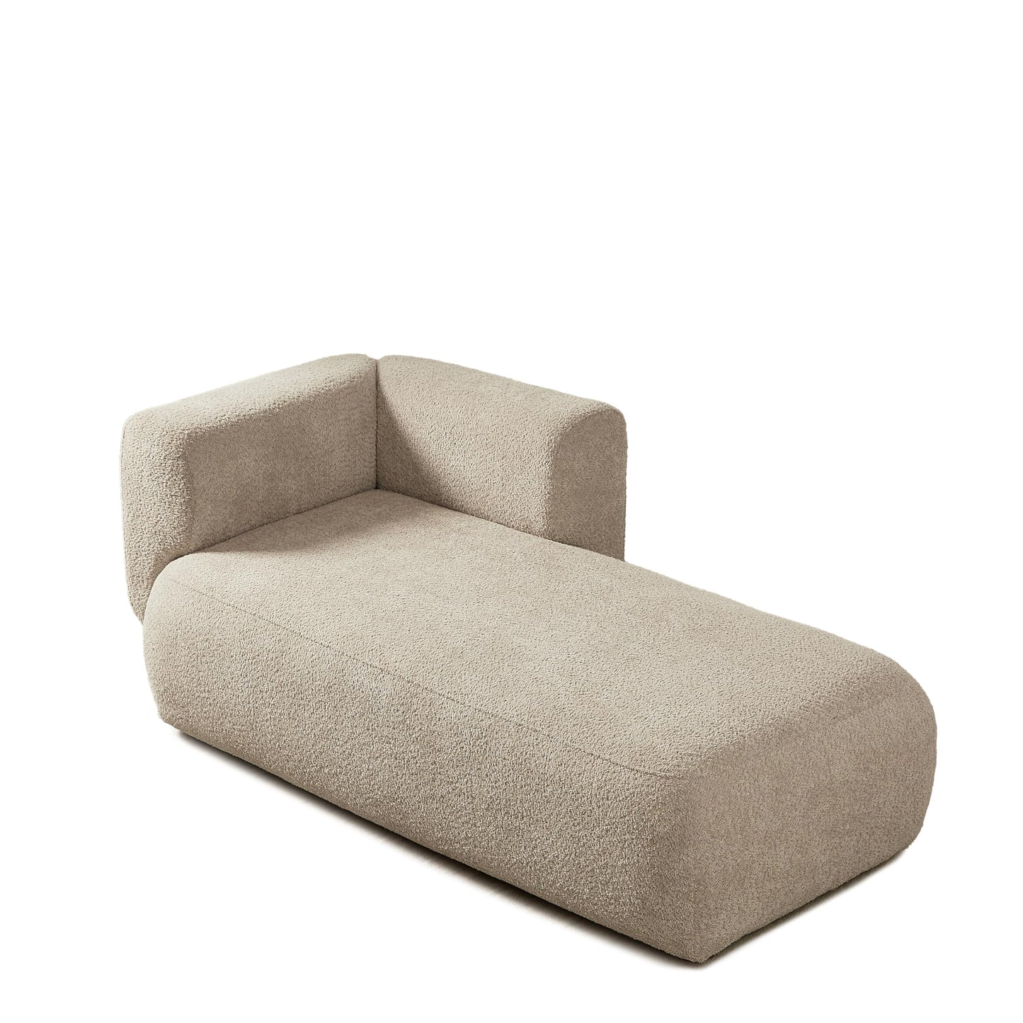 ERYE Boucle Upholstered Right Facing Chaise Lounge Indoor for Living Room Bedroom,Comfy Single Chaise Lounge Modern Leisure Recliner Sleeper Sofa Daybed, Easy Assemble