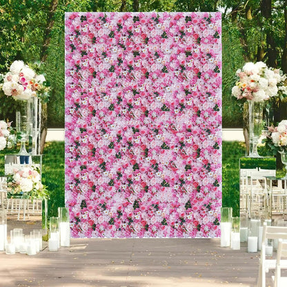 JIIPOREGJ Flower Wall Backdrop 40 * 60Cm,Artificial Floral Wall Panel,for Wedding Celebrations Party Birthday Backdrops and Home Decoration,10pcs