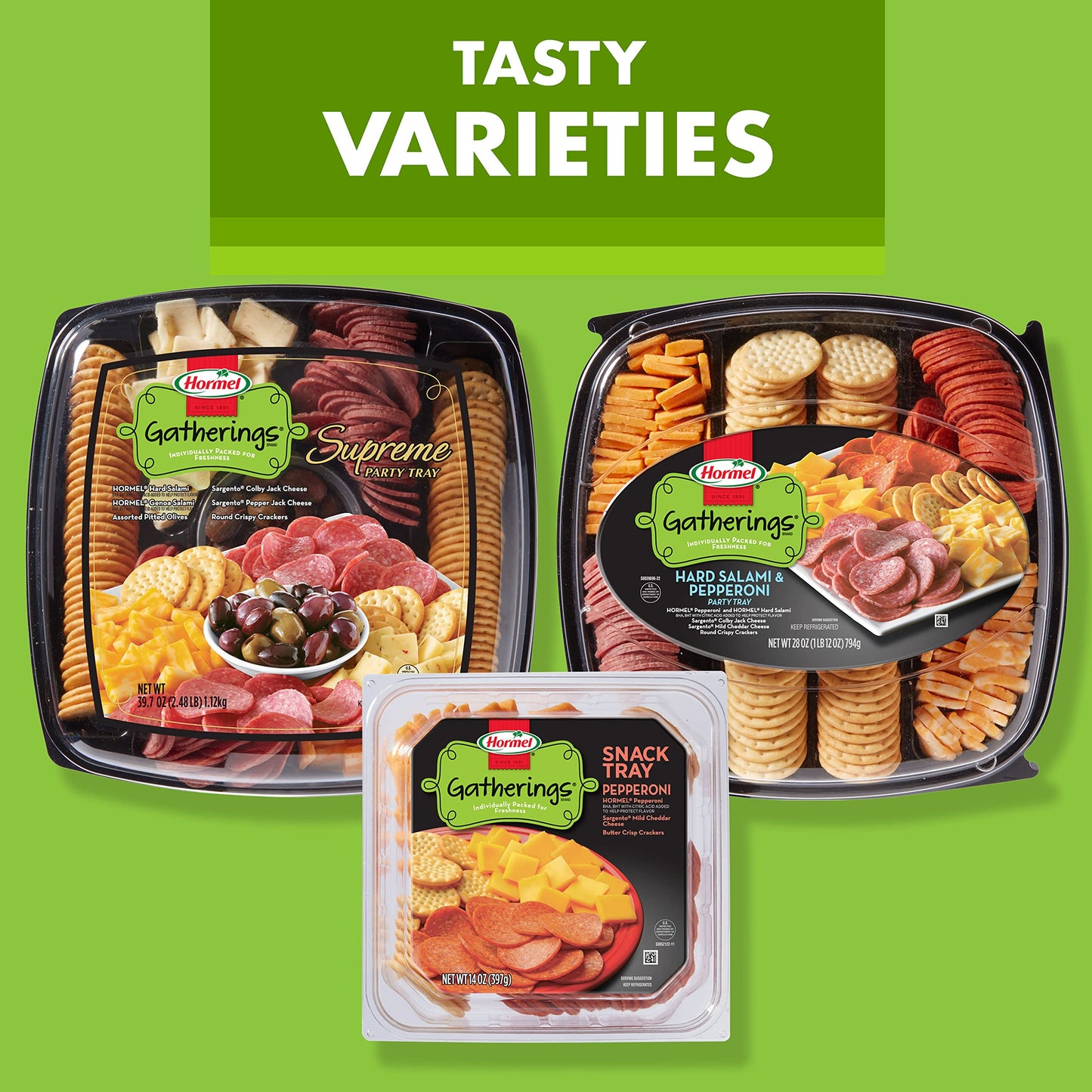 Hormel Gatherings, Hard Salami & Pepperoni Party Tray, 28 oz