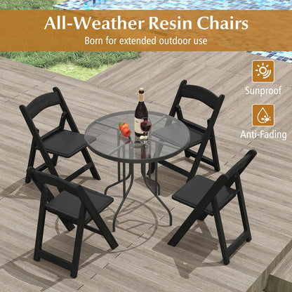 Giantex 20-Pack Folding Chairs, Portable Resin Event Chairs with Padded Seat, All-Weather Resin Frame, 1100 lbs Static Capacity, Lightweight Foldable Chair for Office, Wedding, Party, Outdoor