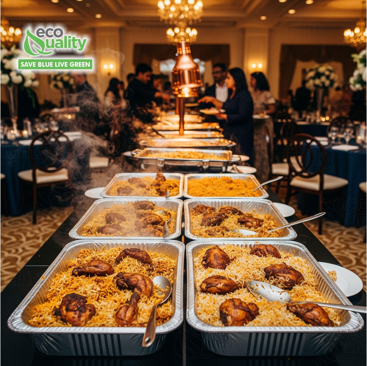 Full Size Aluminum Deep Pan - Disposable for Catering Events, Buffet Stations, Chafing Dishes, Oven Roasting, Baking, Steam, Meal Prep, Freezer Storage, Takeout and Food Service (100)