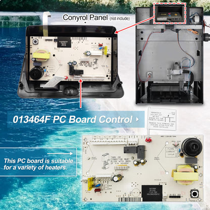 FARAMZ 2026 New Upgraded 013464F PC Board Control for Temperature Replacement for Raypak Digital Gas Heater Model 185B, 265B, 335B,405B,206A, 266A, 336A, 406A, 207A, 267A, 337A, and 407A
