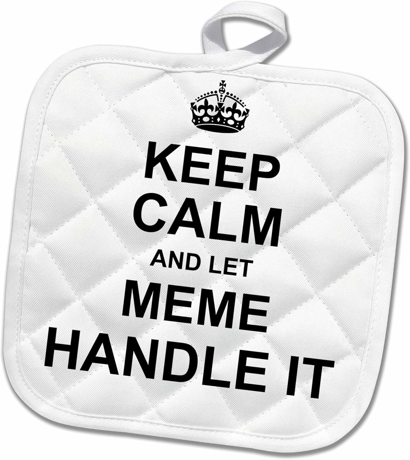3D Rose PHL_233085_1 Keep Calm & Let Meme Handle it - Fun Grandma Gift Pot Holder, 8 by 8"