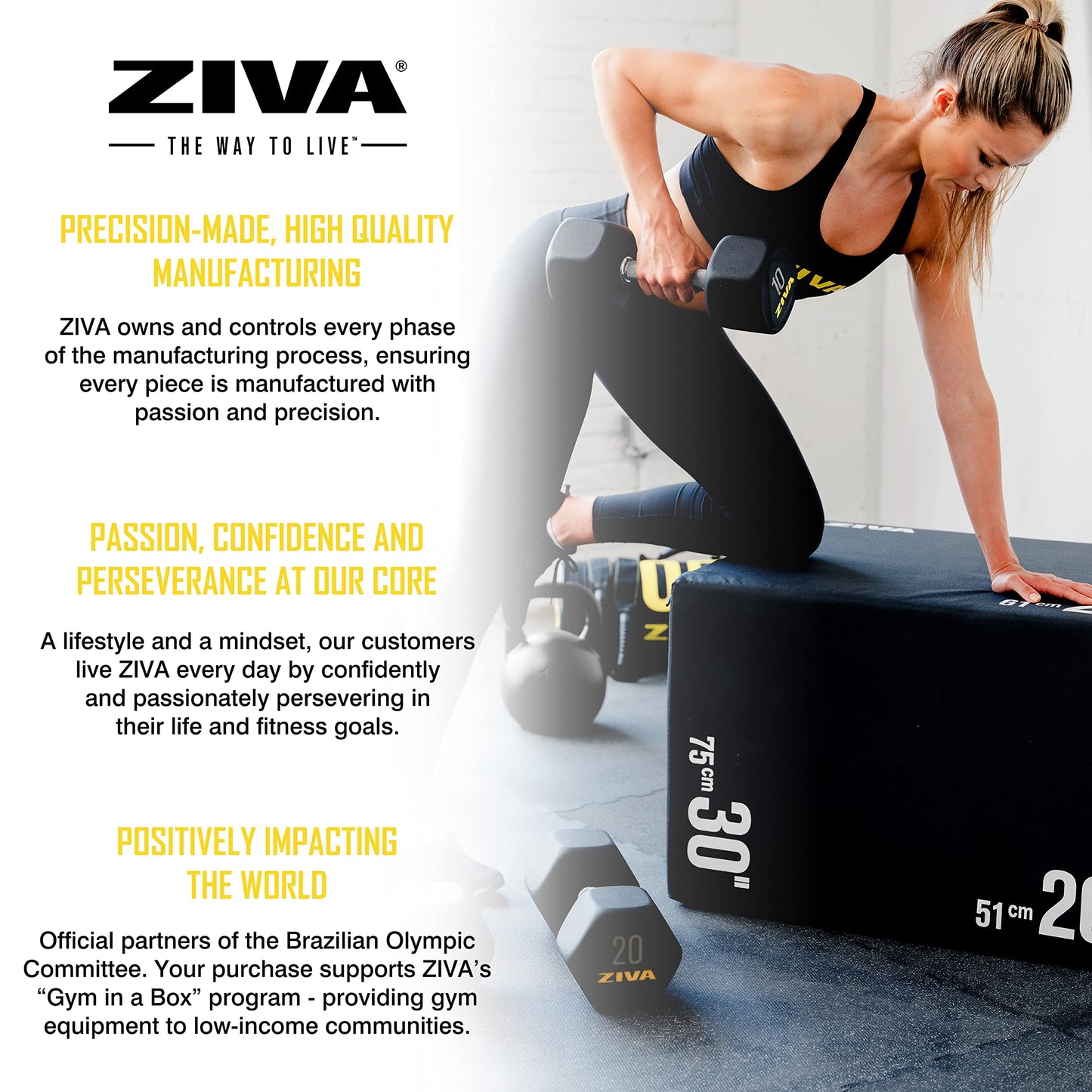 ZIVA 150 lb Hexagon Dumbbell Set with Rack - 5lb-25lb PPU Coated Dumbbell Pairs, Scratch-Proof Handles, UV & Corrosion-Resistant, Steel Weight Rack, Space-Saving Design for Home Gym