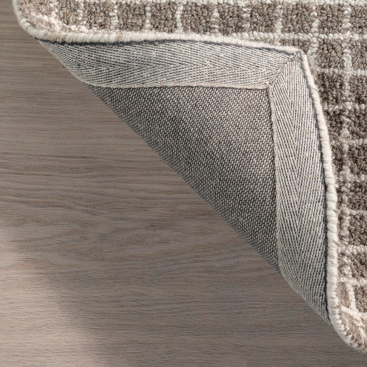 Rugs USA Melrose Grey, 11'6" x 14'6", Handmade, Checked, Wool, Soft and Cozy, High Traffic, Stain Resistant, Easy Clean, Durable Area Rug for Bedroom, Living Room, Dining, Den, Entryway