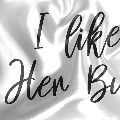 Signatives I Like Her Butt I Like His Beard Pillow Cases, Set of 2 White Pillow Covers for Couples Gifts