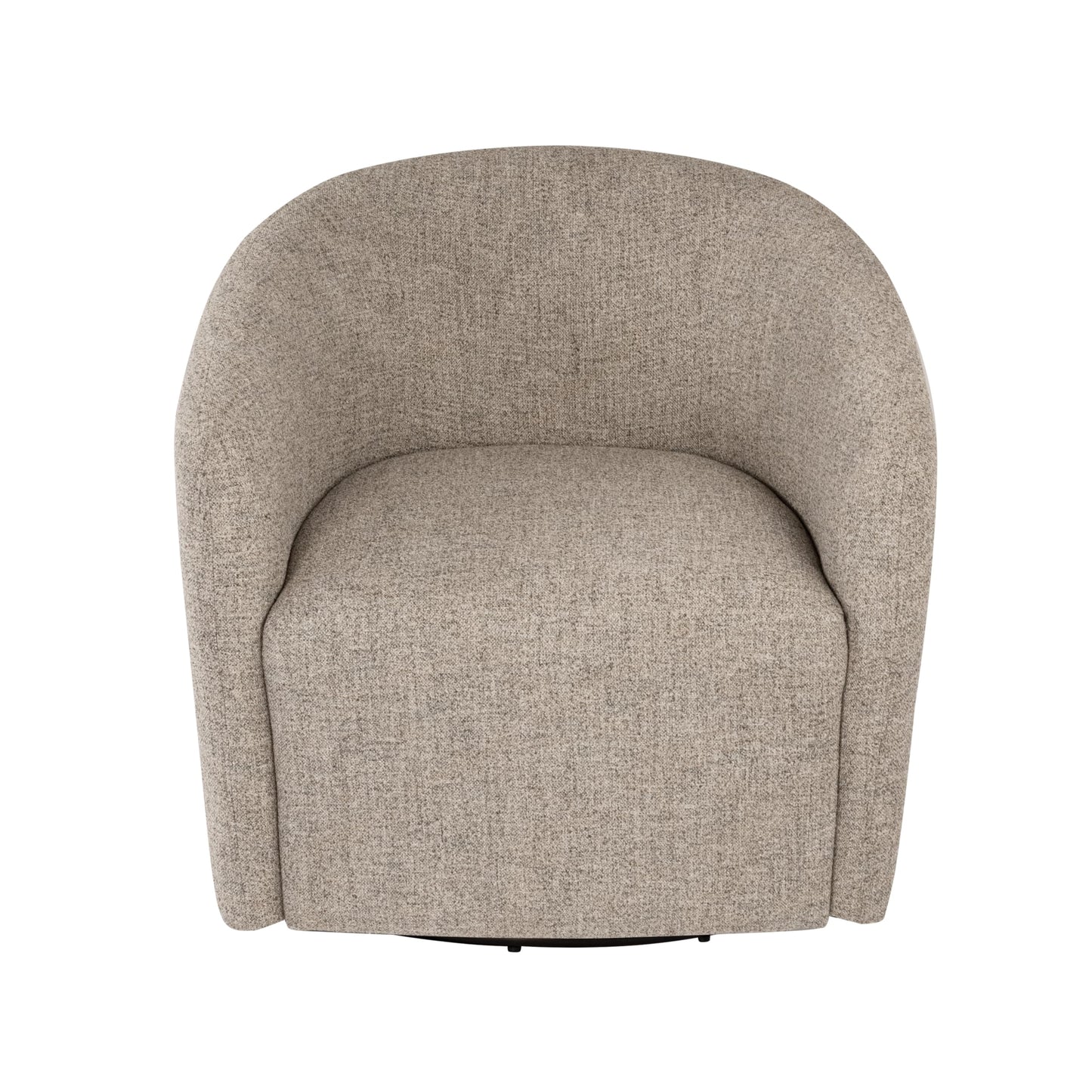 HomePop Upholstered Swivel Accent Chair, Modern Barrel Chair with 360° Swivel Base, Midtone Gray Fabric for Living Room, Bedroom, or Office