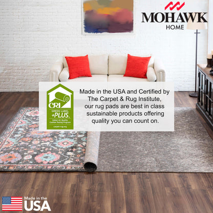 Mohawk Home Non Slip Rug Pad 12' x 15' - 1/2" Thick Felt + Latex Rubber Gripper - Dual Surface Cushion for Hardwood, Carpet, Tile Floors, Made in USA