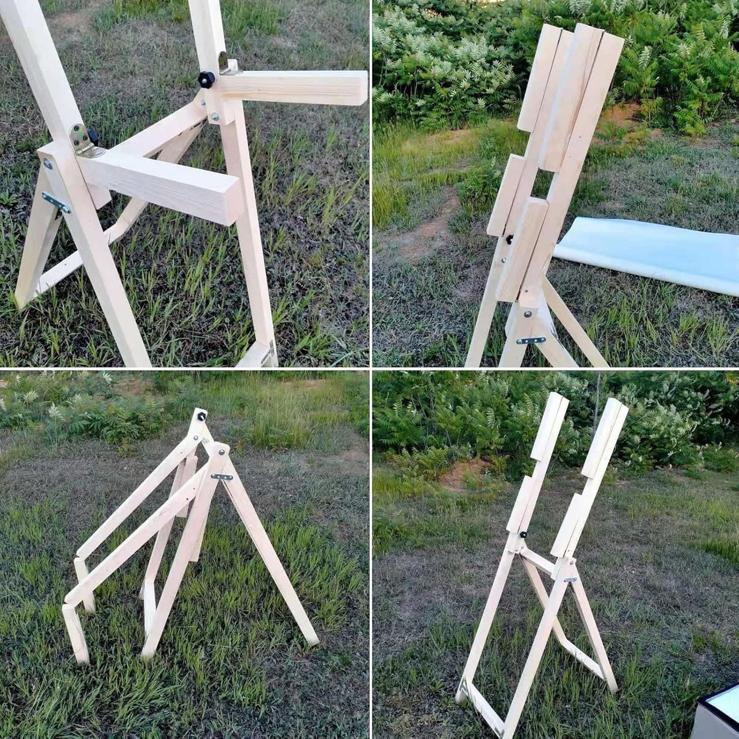 XingLi Wooden Archery Target Stand for Backyard Targets Shooting Adjustable Foldable Adjustable Mobile Straw Targets Stand, Portable Support Frame with Archery Backstop Heavy Duty Arrow Netting