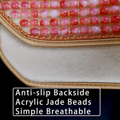 INCH EMPIRE Summer Cool Acrylic Pink Rosy, 678pcs Beads Car Seat Cover Office Home Chair Cushion