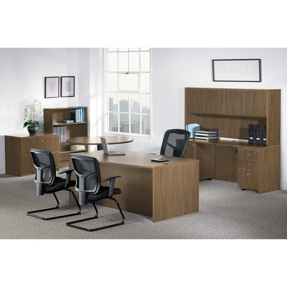 Lorell Essentials Series Walnut Laminate Lateral File