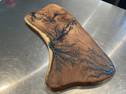 Charcuterie Board Fractal Art Live Edge Mesquite