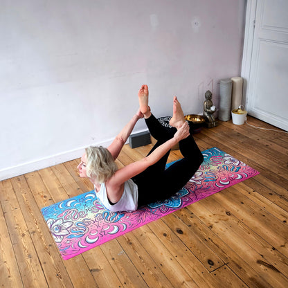 Reetual, The Yoga Mat That Adores Sweat | Premium Hot Yoga Mat Non Slip Towel Combo - with Carrying Strap | Eco Friendly | Designed for Bikram, Hot Yoga, Ashtanga, Vinyasa, Power