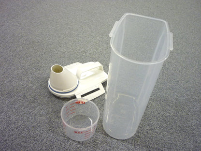 Asvel 7509 Rice Container Bin with Pour Spout Plastic Clear 2KG（White）