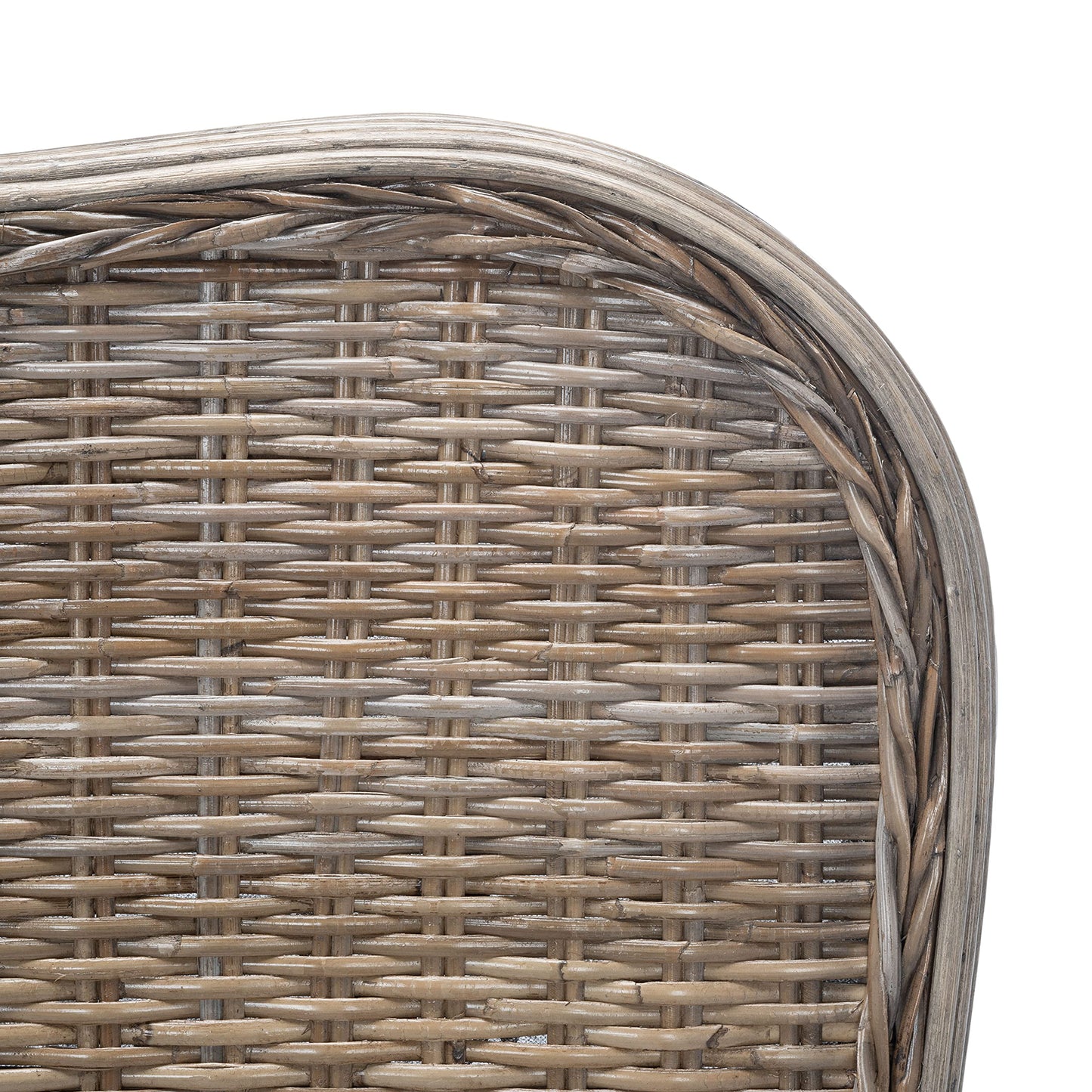 SAFAVIEH Home Collection Daejon Coastal Rattan Legs Camelback Headboard Full Size Bed BED8001A-F, Grey/Espresso