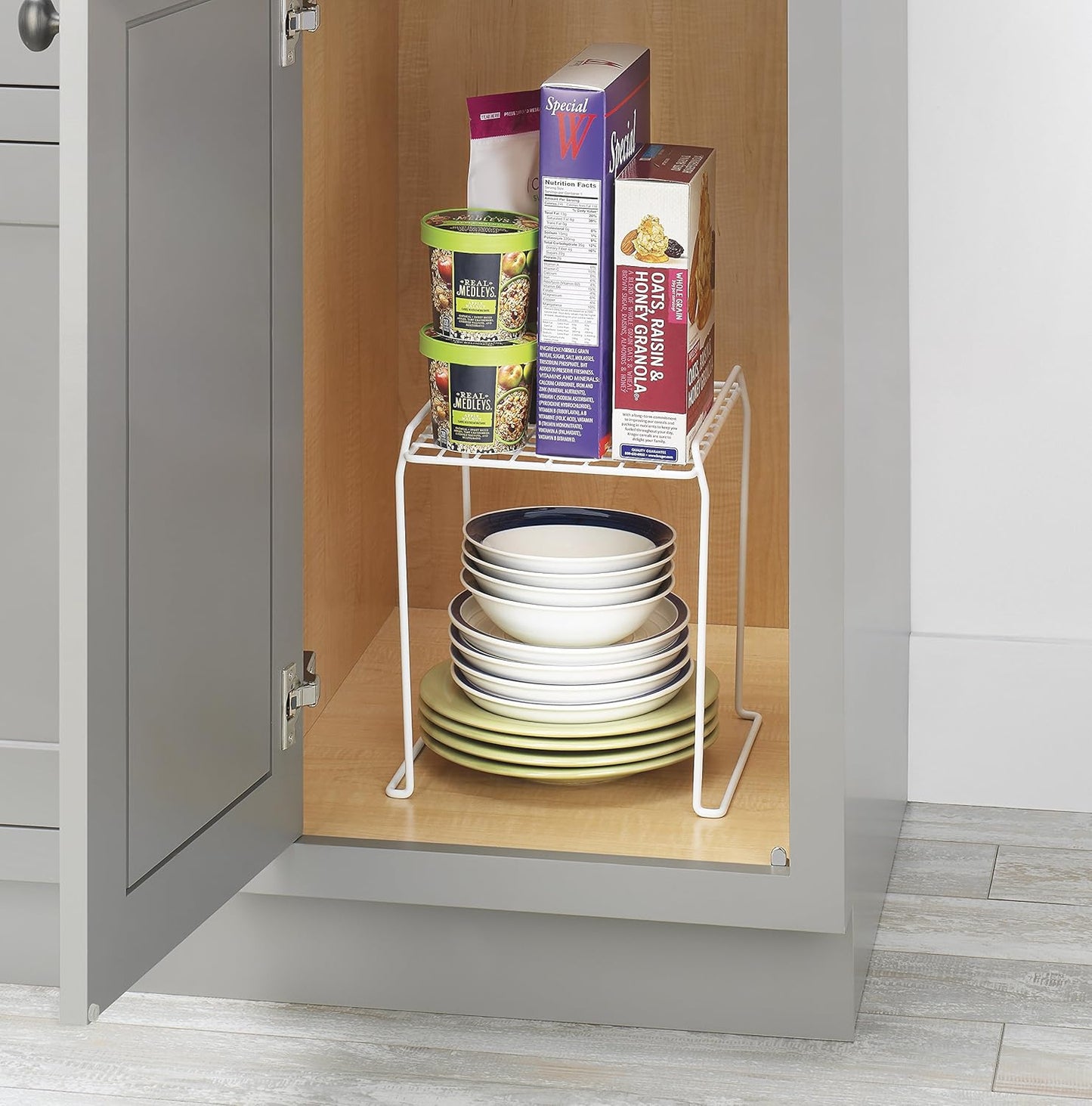 12.88" Whitmor Tall Stacking Shelf White