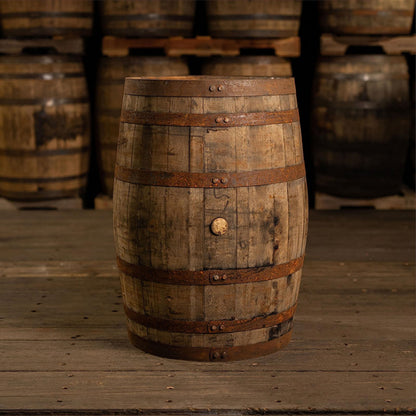 Midwest Barrel Company Authentic Bourbon/Whiskey Barrel (53 Gallon) Used Genuine American White Oak Wood Barrel for Decoration, Furniture & DIY Projects - 1 Barrel