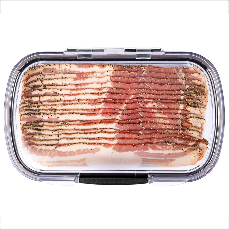 Progressive Prokeeper + Deli Storage Set: Air-Tight Silicone Sealed Containers w Grooved Bottom, Dry Erase Lid, BPA-Free, Stackable, Keeps Meats & Cheeses Fresh Longer, PKS-700C Deli 1.65L