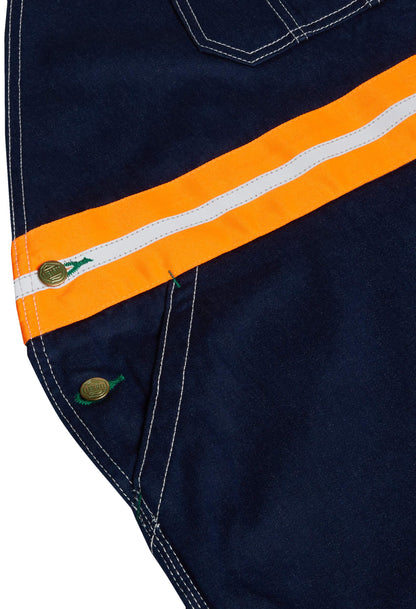 Liberty Men's Hi-Vis Bib Overalls, Hi-Vis Orange, 34W x 32L