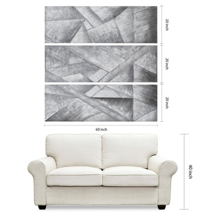 Empire Art Direct Abstract Wall Art Textured Hand Painted Canvas by Martin Edwards, Triptych, 60" x 20" each, Diamonds