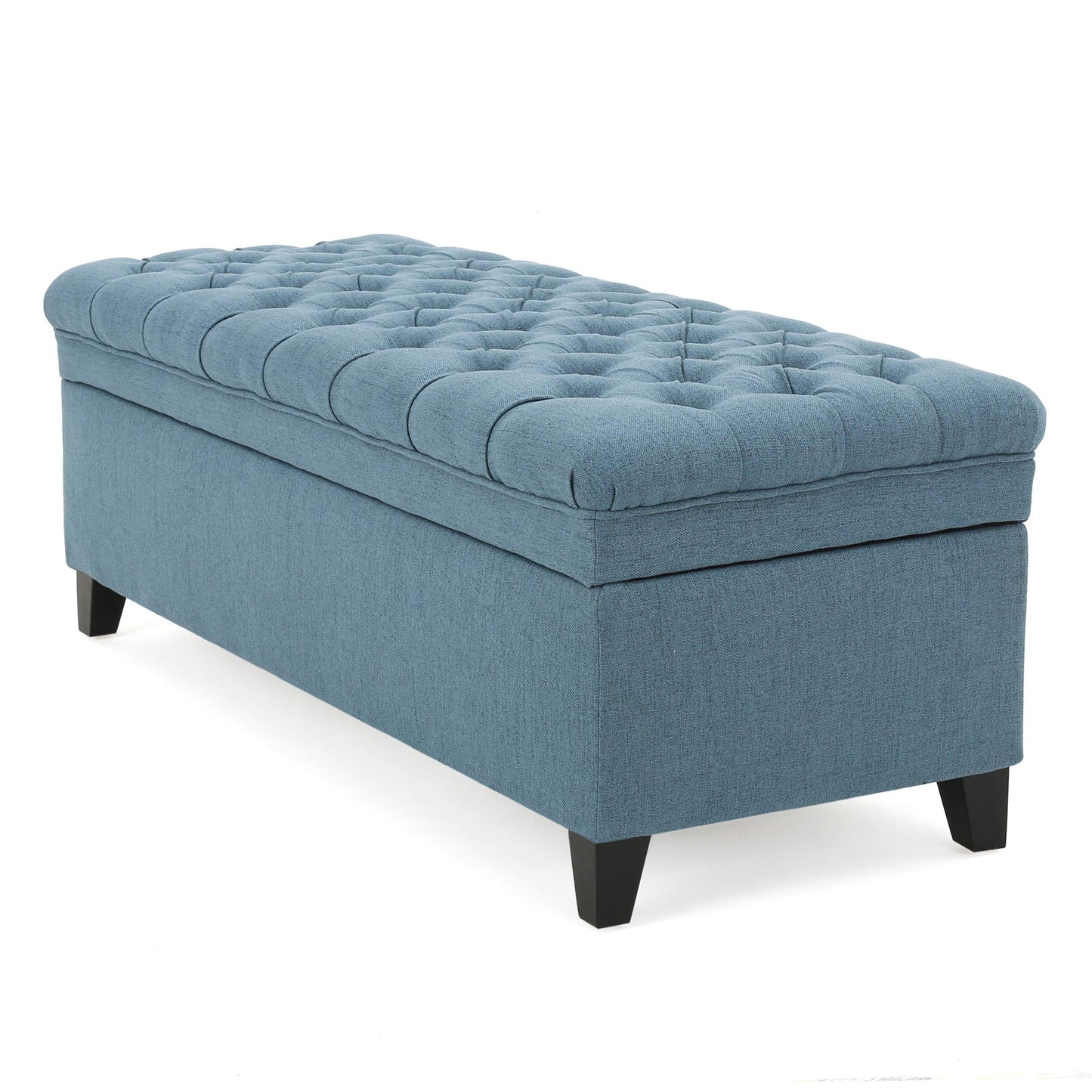 Christopher Knight Home Juliana Fabric Storage Ottoman, Blue