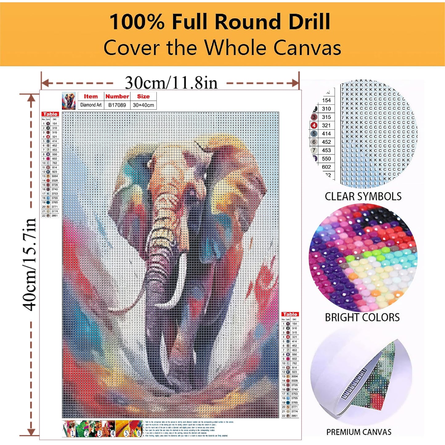 Mowana 6 Pack Animals Diamond Art Kits for Adults- Diamond Painting Kits for Adults Beginners, 5D DIY Full Rhinestone Gem Art for Adults Wall Decor and Gift 16x12inch