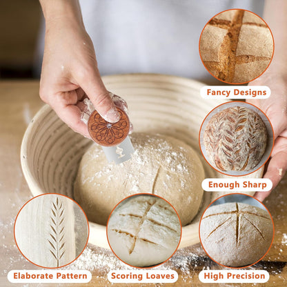 Epritliber 5 UFO Bread Lame Cutter for Homemade Sourdough,Bread Scorer Tool for Sourdough with Blades and Storage